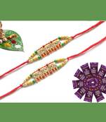 multicolor Beaded Brother Rakhi  For Rakshabandhan