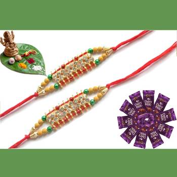 multicolor Beaded Brother Rakhi  For Rakshabandhan 1