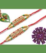 multicolor Beaded Brother Rakhi  For Rakshabandhan