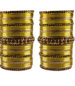 Multi Stone Brass Bangle