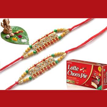 multicolor Beaded Brother Rakhi  For Rakshabandhan 1