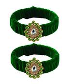 Light Green Stone Brass Bangle