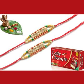 multicolor Beaded Brother Rakhi  For Rakshabandhan 1