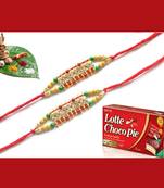 multicolor Beaded Brother Rakhi  For Rakshabandhan