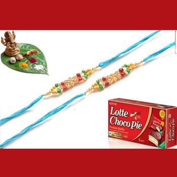 multicolor Beaded Brother Rakhi  For Rakshabandhan 1