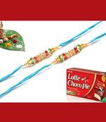 multicolor Beaded Brother Rakhi  For Rakshabandhan