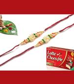 multicolor Beaded Brother Rakhi  For Rakshabandhan