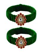 Light Green Stone Brass Bangle