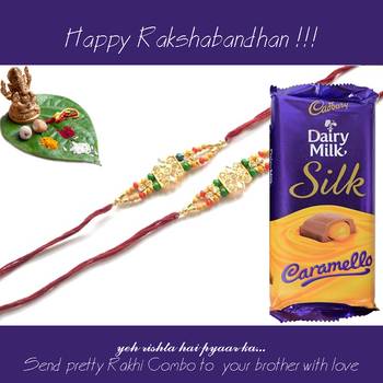 multicolor Beaded Brother Rakhi  For Rakshabandhan 1