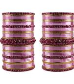 Multi Stone Brass Bangle