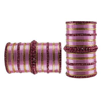 Multi Stone Brass Bangle 2