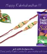 multicolor Beaded Brother Rakhi  For Rakshabandhan