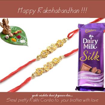 multicolor Beaded Brother Rakhi  For Rakshabandhan 1