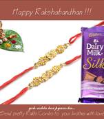 multicolor Beaded Brother Rakhi  For Rakshabandhan