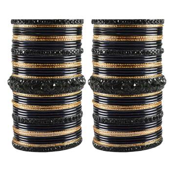 Multi Stone Brass Bangle 1