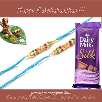 multicolor Beaded Brother Rakhi  For Rakshabandhan 1