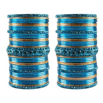 Multi Stone Brass Bangle 1