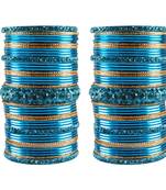 Multi Stone Brass Bangle