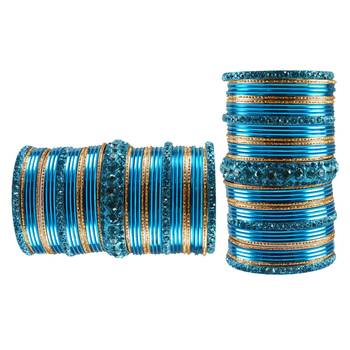 Multi Stone Brass Bangle 2