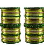 Multi Stone Brass Bangle