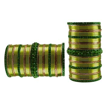 Multi Stone Brass Bangle 2