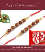 multicolor Beaded Brother Rakhi  For Rakshabandhan