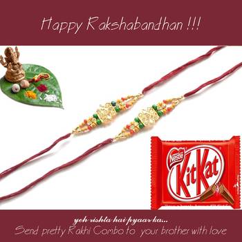multicolor Beaded Brother Rakhi  For Rakshabandhan 1