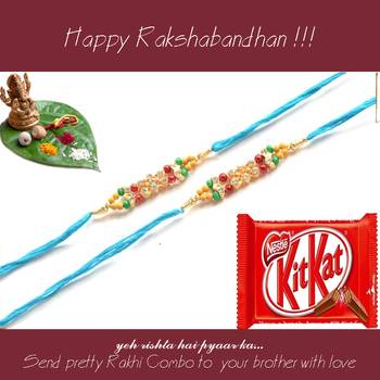 multicolor Beaded Brother Rakhi  For Rakshabandhan 1