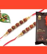 multicolor Beaded Brother Rakhi  For Rakshabandhan
