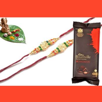 multicolor Beaded Brother Rakhi  For Rakshabandhan 1