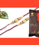 multicolor Beaded Brother Rakhi  For Rakshabandhan