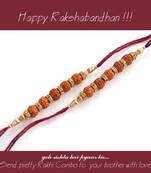 Rudraksh Rakhi with small Dairy Milk