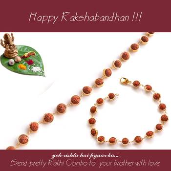 Rudraksh Rakhi with small Dairy Milk 1