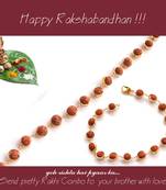 Rudraksh Rakhi with small Dairy Milk