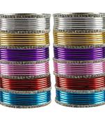 Multi Stone Brass Bangle