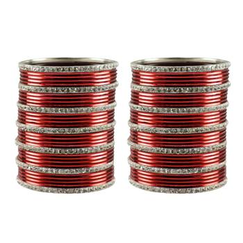 Red Stone Brass Bangle 1