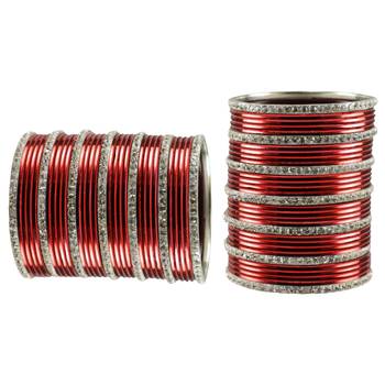 Red Stone Brass Bangle 2