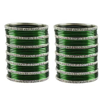 Green Stone Brass Bangle 1