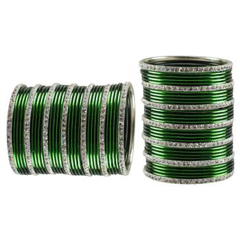 Green Stone Brass Bangle 2
