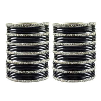 Black Stone Brass Bangle 1