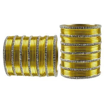 Yellow Stone Brass Bangle 2