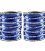 Light Blue  Stone Brass Bangle