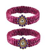 Pink Stone Brass Bangle