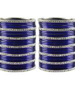 Dark Blue Stone Brass Bangle