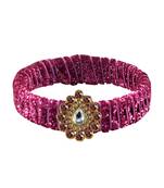 Pink Stone Brass Bangle