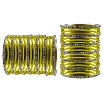 Yellow Stone Brass Bangle 2