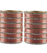 Peach Stone Brass Bangle