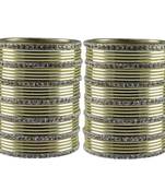 Cream  Stone Brass Bangle