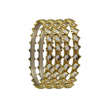 Golden Stone Brass Bangle 2