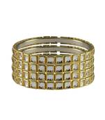 Golden Stone Brass Bangle